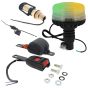 Dual Beacon Green & Amber Bolt on DIN Spigot Retractable Seat Belt Kit