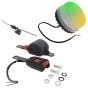 Single Bolt Fixing Flashing LED Beacon Orange and Green Seat Belt Kit