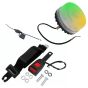 Single Bolt Fixing Dual Beacon Orange & Green Retractable Seat Belt Kit