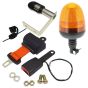 Seatbelt Warning System LED Amber Flexi DIN Beacon c/w Side Mount Spigot