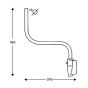 Mirror Arm S Shaped 16mm Diameter for Buses and Fork Trucks