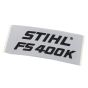 Model Plate for Stihl FS400, FS450 Clearing Saw - OEM No. 4128 967 1508