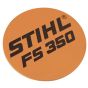 Model Plate for Stihl FS350 - 4134 967 1507