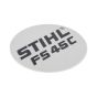 Model Plate for Stihl FS45C Brushcutters - OEM No. 4140 967 1515