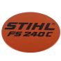 Model Plate for Stihl FS240 C Brushcutter - OEM No. 4147 967 1550