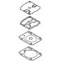 Carburettor Set for Stihl FS 360 C-EM Clearing Saw - OEM No. 4147 007 1701