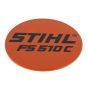 Model Plate for Stihl FS 510 C Clearing Saw - OEM No. 4148 967 1501