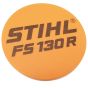 Model Plate for Stihl FS130R - 4180 967 1521