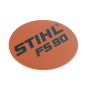 Model Name Plate for Stihl FS90 Brushcutters - OEM No. 4180 967 1528