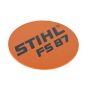 Model Plate for Stihl FS87 Brushcutter - OEM No. 4180 967 1541