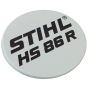 Model Plate for Stihl HS86R - 4237 967 1503