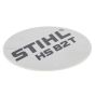 Model Plate for Stihl HS 82 T Hedgetrimmers - 4237 967 1508
