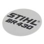 Model Plate for Stihl BR430 Backpack Blower - OEM No. 4244 967 1502