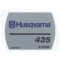 Label for Husqvarna 435, 435E, 435II Chainsaws - 504 54 68-01