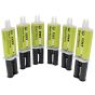 FIXT Clear 5 Minute Rapid Epoxy - 25 ml Syringe - 6 Pack
