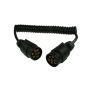 1.5M Curly Connecting Lead c/w 2 x 7 pin plugs supply lighting to trailers.