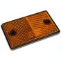 Self Adhesive Amber Side Reflector with Mounting Holes - 75x46x10mm