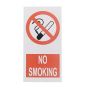 'No Smoking' Sign - 200mm x 100mm - 1mm Semi Rigid Plastic