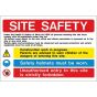 'Site Safety' Sign 600mm x 450mm 1mm Semi Rigid Plastic
