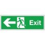 Fire Exit Sign Self Adhesive 400x150mm