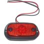 Side Marker Light LED Red with Reflex Reflector for 12/24V Systems