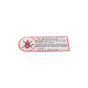 Caution Label for Honda G100 (Type QAF), G150 (Type HQAF) Engines - OEM No. 87522 883 660