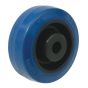 Rubber Castor Wheel 4" Blue for Machinery - 15mm Bore