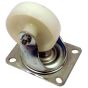 50mm Swivel Nylon Wheel. Plate: 66mm x 48mm, Fixtures: 54mm x 24mm