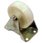 75mm Fixed Nylon Wheel Castor. Diam. 123 x 57mm, Fixtures: 100 x 30mm