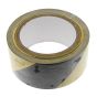 Black/Yellow Hazard Warning Tape Size: 50mm x 33m