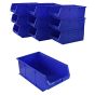 Blue Plastic Wall Panel Storage Bins - Size 4 (Pack of 10)