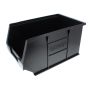 Black Plastic Wall Panel Storage Bins Size 3 - Pack of 10 - 896 321