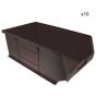 Black Plastic Wall Panel Storage Bins Size 4 - Pack of 10