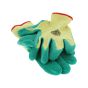 Economy Grip Glove Rubber Coated Palm Knitted Back Multi Purpose Green LGE