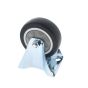 Set of 4 Rubber Castor Wheels - 2 x Fixed & 2 x Swivel Castors