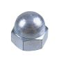 Dome Nuts, Zinc Plated, Size: M6 - Pack of 25