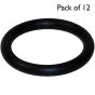 Metric Rubber O Rings, I.D 25mm, O.D 30mm, Thickness 3.0mm - Pack of 12