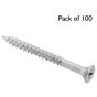 Twinthread Wood Screws, Size: No.10, Length: 4" - Pack of 100