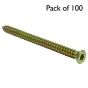 Concrete Screws, T30 Torx Head, (Zinc/Passivated) Size: 7.5 x 70 - Pack of 100
