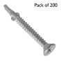Winged Tip CSK Self Drilling Screws, Size: 5.5 x 45 (12mm Thick) - Pack of 100