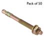 Through Bolts, Size: M10 x 120, Zinc/Yellow Passivated - Pack of 50