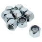 Metric Nylon Insert Locking Nuts, Size: M20, Zinc Plated - Pack of 10