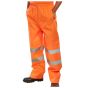 High-Visibility Waterproof Overtrousers - Orange, Size: Medium