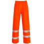 High-Visibility Waterproof Overtrousers - Orange, Size: XXL