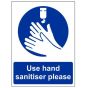Use Hand Sanitiser Please - Rectangular Semi-rigid Styrene Sign