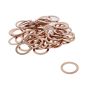 Copper Washers 16x22x1.5mm for Fuel Injection Systems - 50 Pack