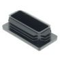 Polished Rectangular Ribbed Insert for 2 x 1 Tube, Size: 50.8 x 25.4mm