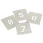 Plain Stencils 25mm 0 - 8 numbers (metal)