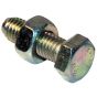 M12x50mm Zinc Plated HT Setscrew & Steel Nut