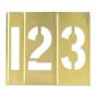 Interlocking Brass Stencil 50mm 0-9 Number Set